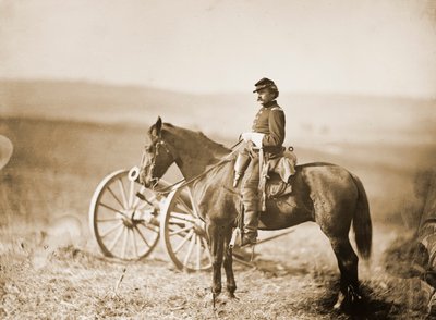American Civil War Aide-de-Camp on Horseback by Alexander Gardner
