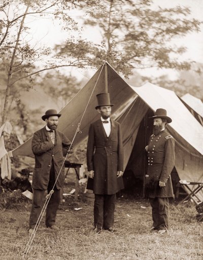 President Lincoln at the Antietam Battlefield by Alexander Gardner