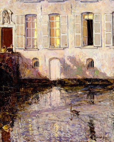 Feeding the Swans, Bruges by Alexander Jamieson