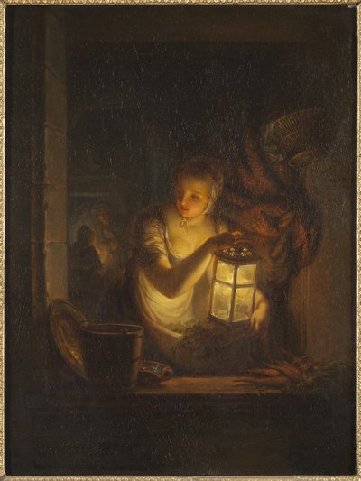 A Woman with A Lantern by Alexander Lauréus