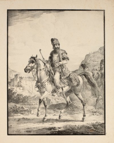 Persian on Horseback by Alexander Orlowski
