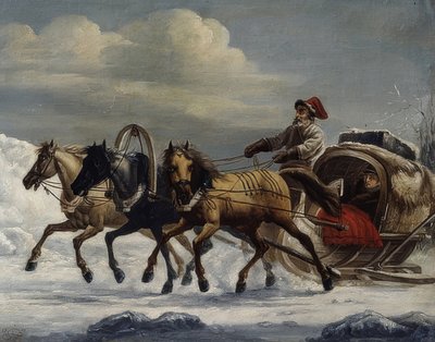 Troika. 1816 by Alexander Osipovich Orlowski