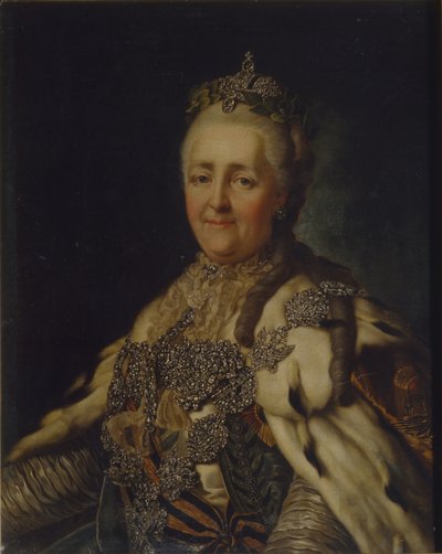 Portrait of Empress Catherine II 1729-1796 by Alexander Roslin