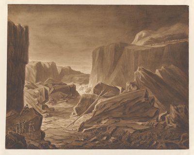 Mountain Landscape with Robbers Spying on Travelers by Alexander Ver Huell