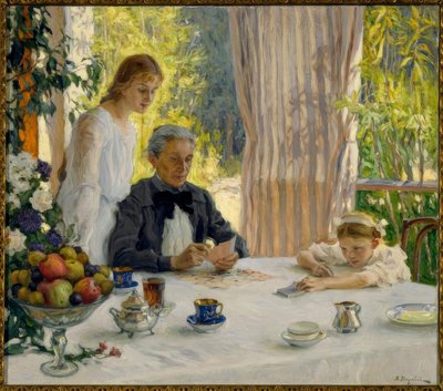 On the Balcony by Alexander Viktorowitsch Morawow