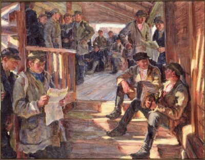 A Recruitment Office by Alexander Viktorowitsch Morawow