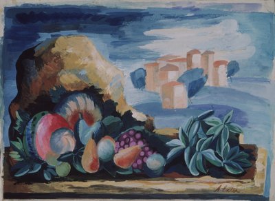 Still Life with a Landscape by Alexandra Alexandrowna Exter