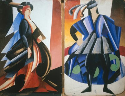 Costume Sketches for Romeo and Juliet by Alexandra Alexandrowna Exter