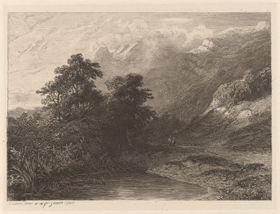 Mountain Lakeside by Alexandre Calame