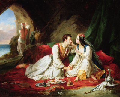 Byron as Don Juan, with Haidee by Alexandre Colin