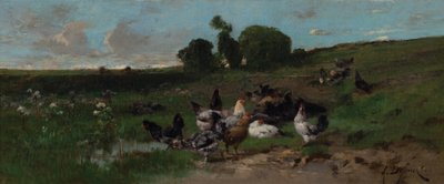 Animated landscape of chickens by Alexandre Defaux