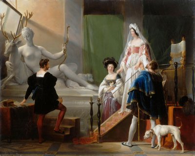 Diane de Poitiers Visiting Jean Goujon by Alexandre Evariste Fragonard