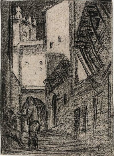 North African Street Scene by Alexandre Gabriel Decamps