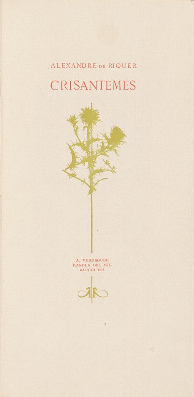 Chrysanthemums by Alexandre de Riquer