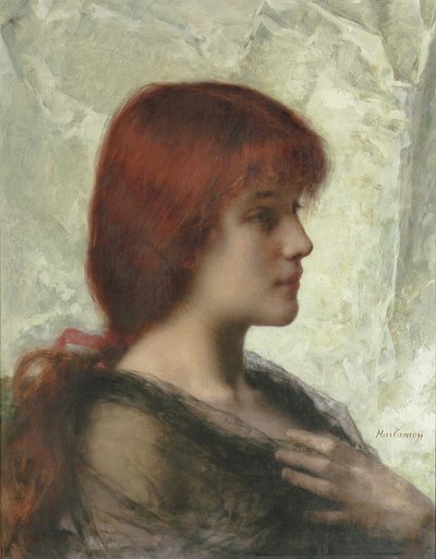An Auburn Beauty by Alexei Alexevich Harlamoff