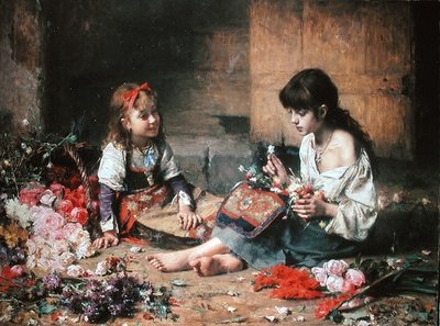 The Young Flower Girls by Alexei Alexevich Harlamoff