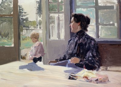 On the Terrace by Alexei Steipanovitch Stepanov