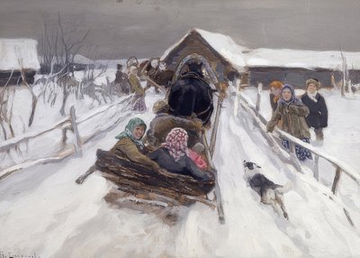 Sleigh Ride during Carnival Time by Alexei Steipanovitch Stepanov
