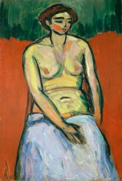 Seated Female Nude by Alexej von Jawlensky