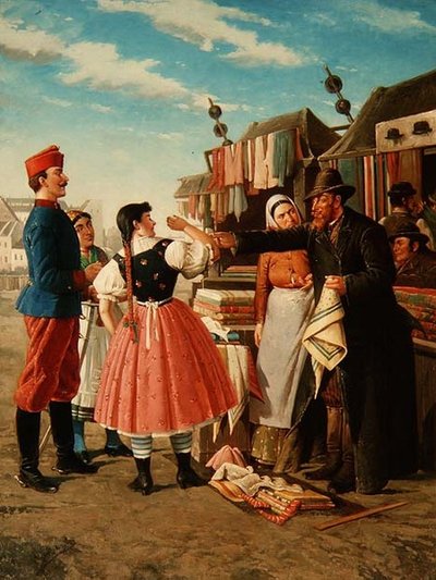 A Fabric Merchant by Alfons Giehsz