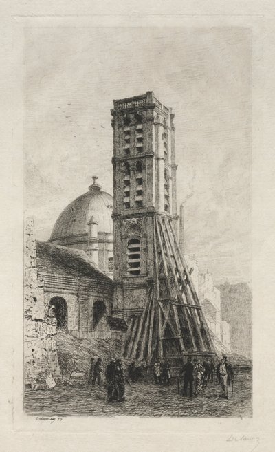 The Church of Saint-Roch by Alfred Alexandre Delauney