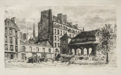 Calf Market in Demolition by Alfred Alexandre Delauney