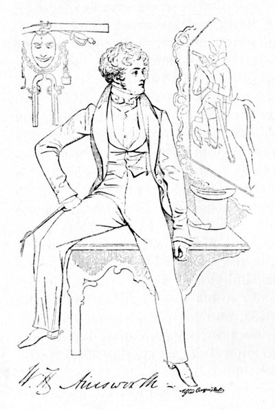 William Harrison Ainsworth, c1835 by Alfred Crowquill