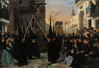 A Procession along Calle Génova by Alfred Dehodencq