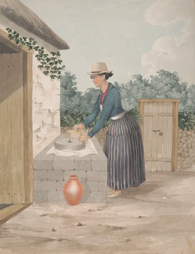 Hand-Mill for Grinding Gofio, Tenerife by Alfred Diston
