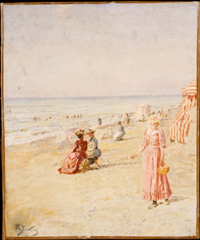 The Beach, Ostende by Alfred Emile Stevens