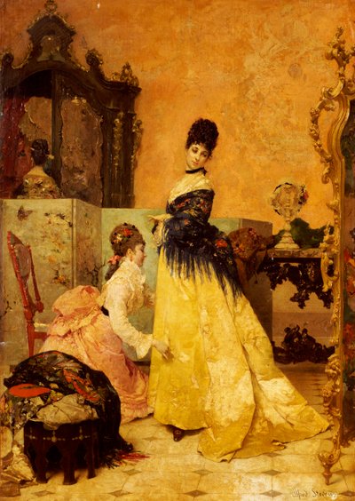 The New Dress by Alfred Emile Stevens