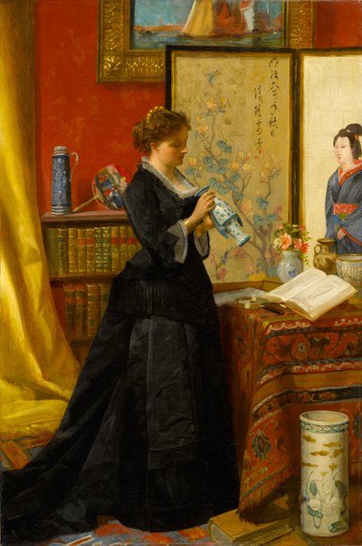 The Porcelain Collector by Alfred Emile Stevens