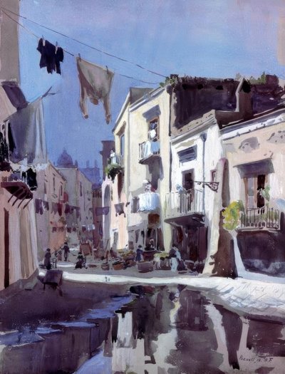 Alfred Frank, Alley in Pozzuoli / Painting, 1910 by Alfred Frank