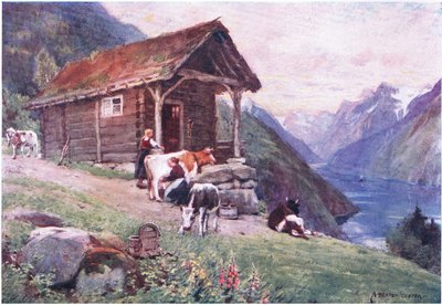 A Saeter by Alfred Heaton Cooper