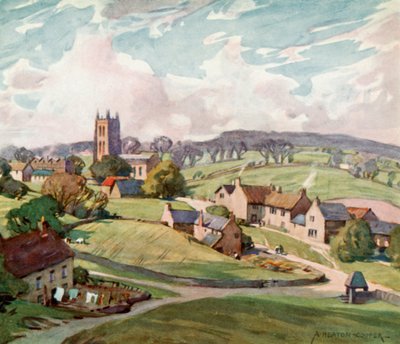 Mells Village, Near Frome by Alfred Heaton Cooper