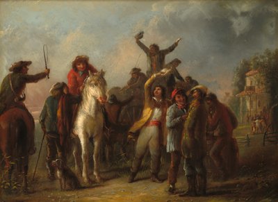Election Scene, Catonsville, Baltimore County by Alfred Jacob Miller