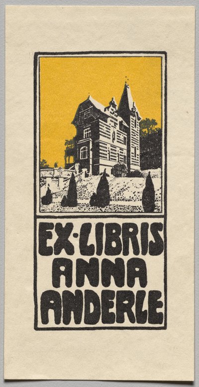 Bookplate: Anna Anderle by Alfred Roller