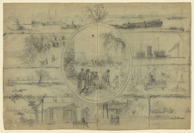 Scenes Associated with Dutch Gap Canal by Alfred Rudolph Waud