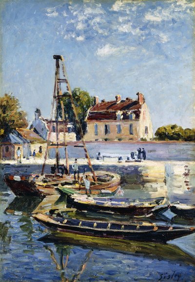 Barges by Alfred Sisley