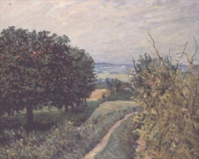 In the Vineyards at Louveciennes by Alfred Sisley