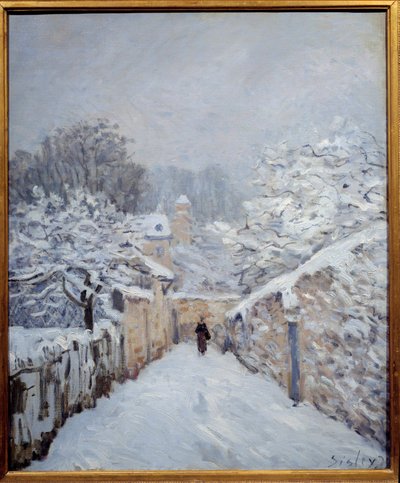 Snow at Louveciennes by Alfred Sisley