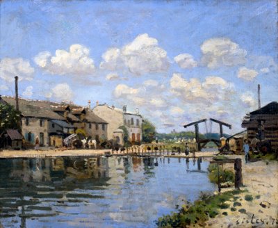 The Canal Saint-Martin, Paris by Alfred Sisley