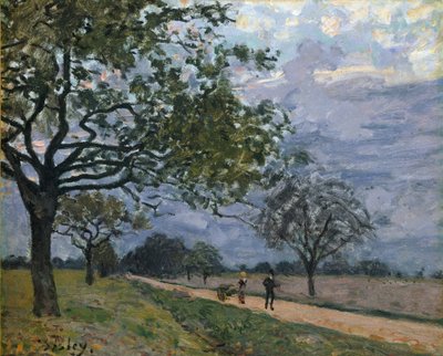 The Road from Versailles to Louveciennes by Alfred Sisley