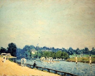 The Road to Hampton Court by Alfred Sisley