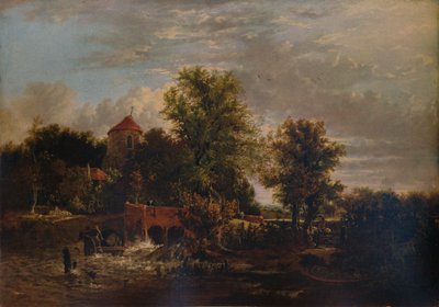 Sluice Gate on the River Western by Alfred Stannard