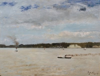The Bay of Honfleur by Alfred Emile Stevens