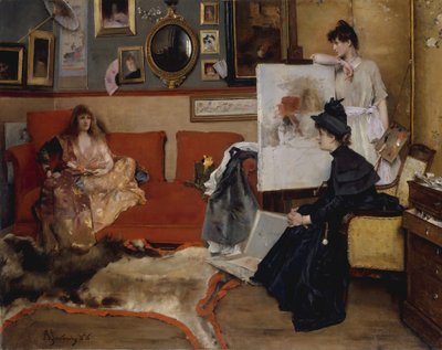 In the Studio by Alfred Emile Stevens