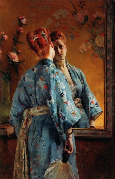 The Japanese Parisian by Alfred Emile Stevens