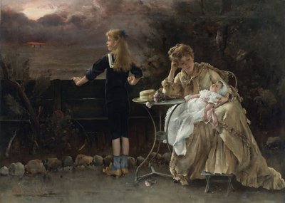 Mother and Her Children, 1883 by Alfred Emile Stevens