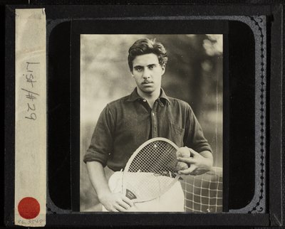 Untitled (Nephew Edward with tennis racquet) by Alfred Stieglitz